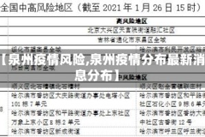【泉州疫情风险,泉州疫情分布最新消息分布】