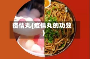 疫情丸(疫情丸的功效)