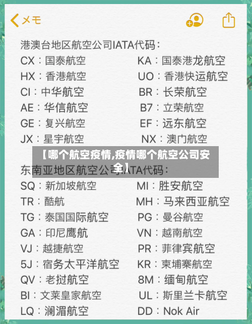 【哪个航空疫情,疫情哪个航空公司安全】-第1张图片