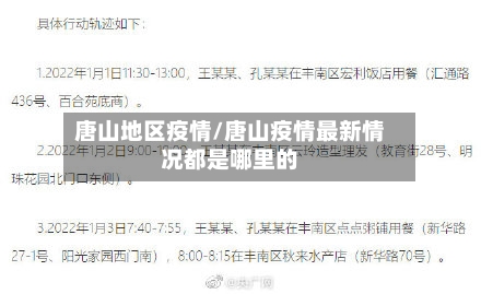 唐山地区疫情/唐山疫情最新情况都是哪里的-第2张图片