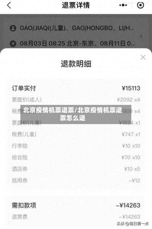 北京疫情机票退票/北京疫情机票退票怎么退-第1张图片